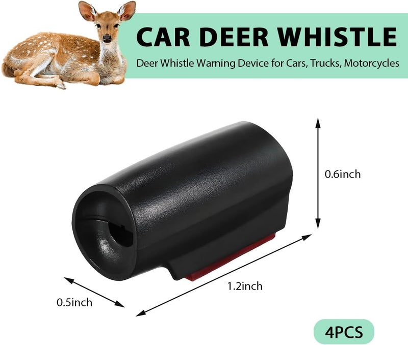 BWBWND 4 PCS Deer Whistles for Car, Save Deer Warning Whistle with Waterproof Adhesive Tape, Ultrasonic Animal Alert Horn Suitable for Sedans Trucks Motorcycles, Car Accessories - Image 2